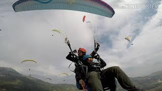 Paragliding in Pokhara, Ghumantey Babu with Acrobat Pilot Sangram Thapa