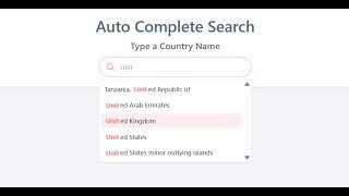 Laravel Auto Complete Search