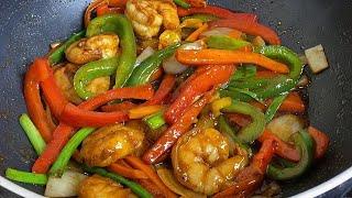 Shrimp & Bell Peppers (ready in 5 minutes) Shrimp & Vegetables Stir Fry