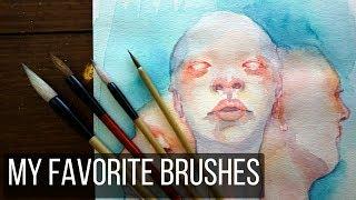 My Favorite Watercolor Brushes - Chinese Calligraphy Brushes