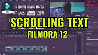 How To Add Scrolling Text In Filmora 12