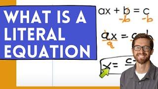 Introduction to Literal Equations