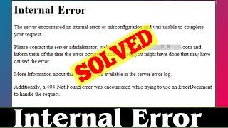 [SOLVED] How to Fix Internal Error Problem (100% Working)
