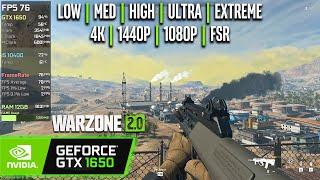 GTX 1650 | COD Warzone 2.0 - 4K, 1440p, 1080p, FSR - Extreme, Ultra, High, Medium, Low