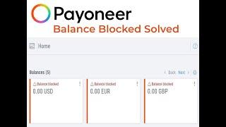 how solved Payoneer blance blocked Issue