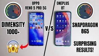 Oppo Reno 5 Pro 5G vs OnePlus 8T Speedtest Comparison! Dimensity 1000+ vs Snapdragon 865 | Shocking!