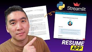 How to build a data science resume (portfolio website) in Python with Streamlit