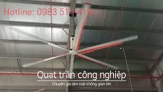 Quạt trần công nghiệp cánh dài dành cho nhà xưởng