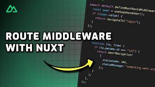 Route Middleware With Nuxt