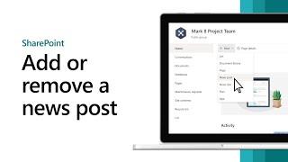 Getting started with SharePoint - Add or remove a news post