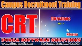 Campus Recruitment Training (CRT) ||Aptitude|| Directions Part - 1