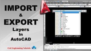 AutoCAD #26 - How to IMPORT & EXPORT Layers In AutoCAD | AutoCAD Basics