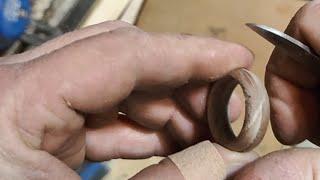 Making a black walnut wood ring