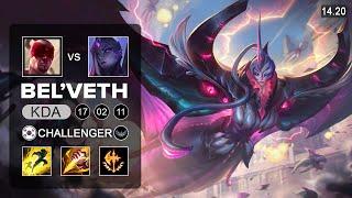 Bel'veth vs Lee Sin Jungle - KR Grandmaster - Patch 14.20 Season 14