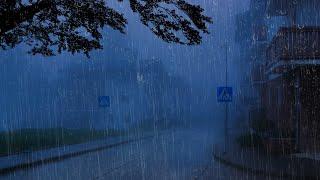 Solve Insomnia in 3 Minutes to Sleep Immediately  Continuous Heavy Rain & Intense Thunder at Night