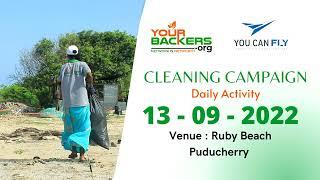 13th Sep 2022 Eliminate Plastics - Cleanup Drive by Yourbackers Foundation Puducherry