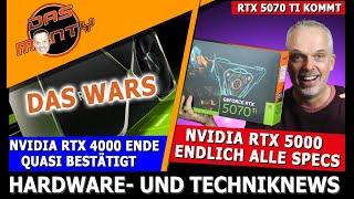 Nvidia RTX 5000 Technische Daten - RTX 5070 Ti kommt | RTX 4000 Lieferengpässe im Dezember | News