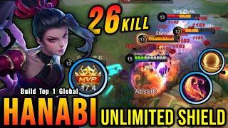 26 Kills!! Hanabi Unlimited Shield and Brutal Damage!! - Build Top 1 Global Hanabi ~ MLBB