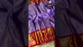 Purple shade pure Kanjeevaram in vintage style | Aravinda Design Studio | @brideessentials