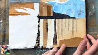 COMMENT FAIRE UN COLLAGE / ART ABSTRAIT ET L'ART DU COLLAGE / CRÉER FACILEMENT VOTRE PROPRE ART/ DIY