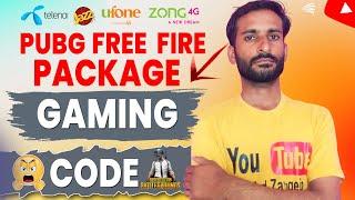  Zong Jazz Ufone Telenor PUBG & Free Fire  Packages Code & Price Gaming Code