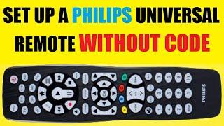 How to program a Philips universal TV remote control to any TV or device without codes