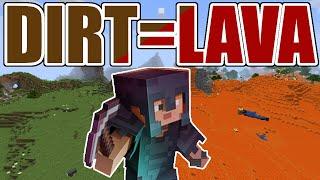 Is It Possible to Beat Minecraft While All Dirt Is Lava? -Minecraft Challenge