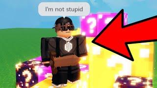 Lucky Block RACE... with this idiot (Roblox Bedwars)