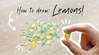 How To Draw Lemons!  August Bullet Journal Setup Doodles 