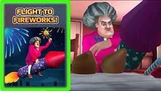 Scary Teacher 3D | miss T FLIGHT TO FIREWORKS Walkthrough (iOS Android)