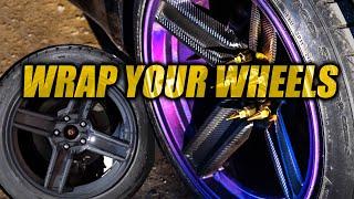 How To Vinyl Wrap a FULL Wheel / Rim (CHEAP!)