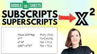 How to Add Subscripts and Superscripts In Google Sheets