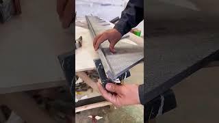 Stair tile corner bonding process- Good tools and machinery make work easy