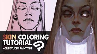 SKIN COLORING Tutorial (+ Clip Studio Paint tips)