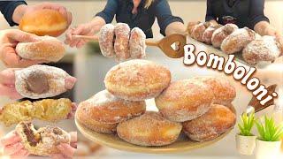 BOMBOLONI soffici e asciutti alla Nutella e GRAFFE stesso impasto TUTTI A TAVOLA