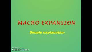 Macro Definition || Macro Expansion || positional parameters || Macro Call