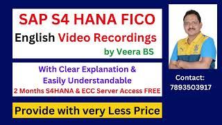 SAP S4 HANA FICO Videos in English | SAP S4 HANA Training by Veera BS | SAP S4 HANA Finance Videos