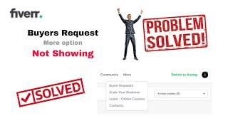 Buyers request not showing | Fiverr | Anonymous Crown