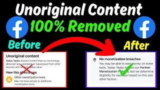 Unoriginal Content Facebook Problem | 100% Removed Unoriginal Content From Your Facebook Page
