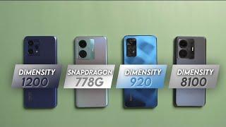 Dimensity 1200 Vs Snapdragon 778G Vs Dimensity 920 Vs Dimensity 8100 | Antutu Benchmark & Spec's