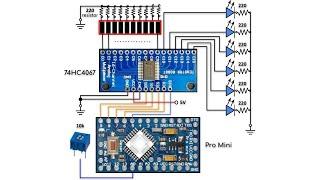 16-Channel Multiplexer Interface with Arduino