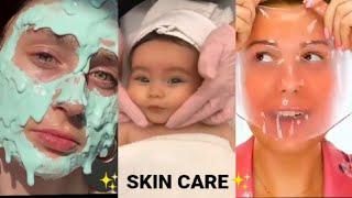 skincare routine tiktok compilation face mask compilation diy facial compilationsatisfying videos