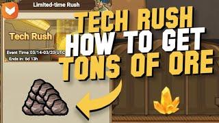 TECH RUSH and How to get a TON OF ORE in Legend of Mushroom