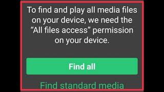 PLAYit Fix To find and play all media files on your device, we need the all files access permission