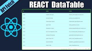 React Datatables - API con Fetch