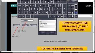 DISPLAY USER NAME ON HMI IO FIELD | SIEMENS HMI TUTORIAL | BASIC/COMFORT/ADVANCE