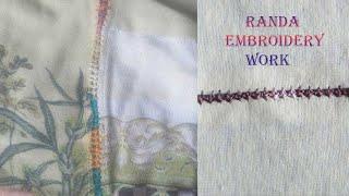 Randa Embroidery work|| Join Fabric Using Needle Lace | Decorative Edge Joining Using Needle