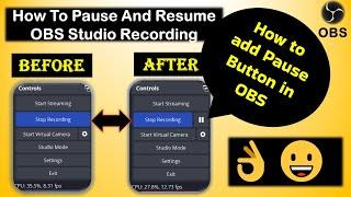 How to show pause button on OBS recording | How to pause a video while recording OBS | #obs #pause