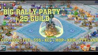 Lords Mobile - K862 Big RALLY PARTY | +25 Guild CCC+QQQ+SSS+FFF | How many Burns?