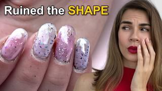 Gel Overlay on Short CONVEX Natural Nails Tutorial